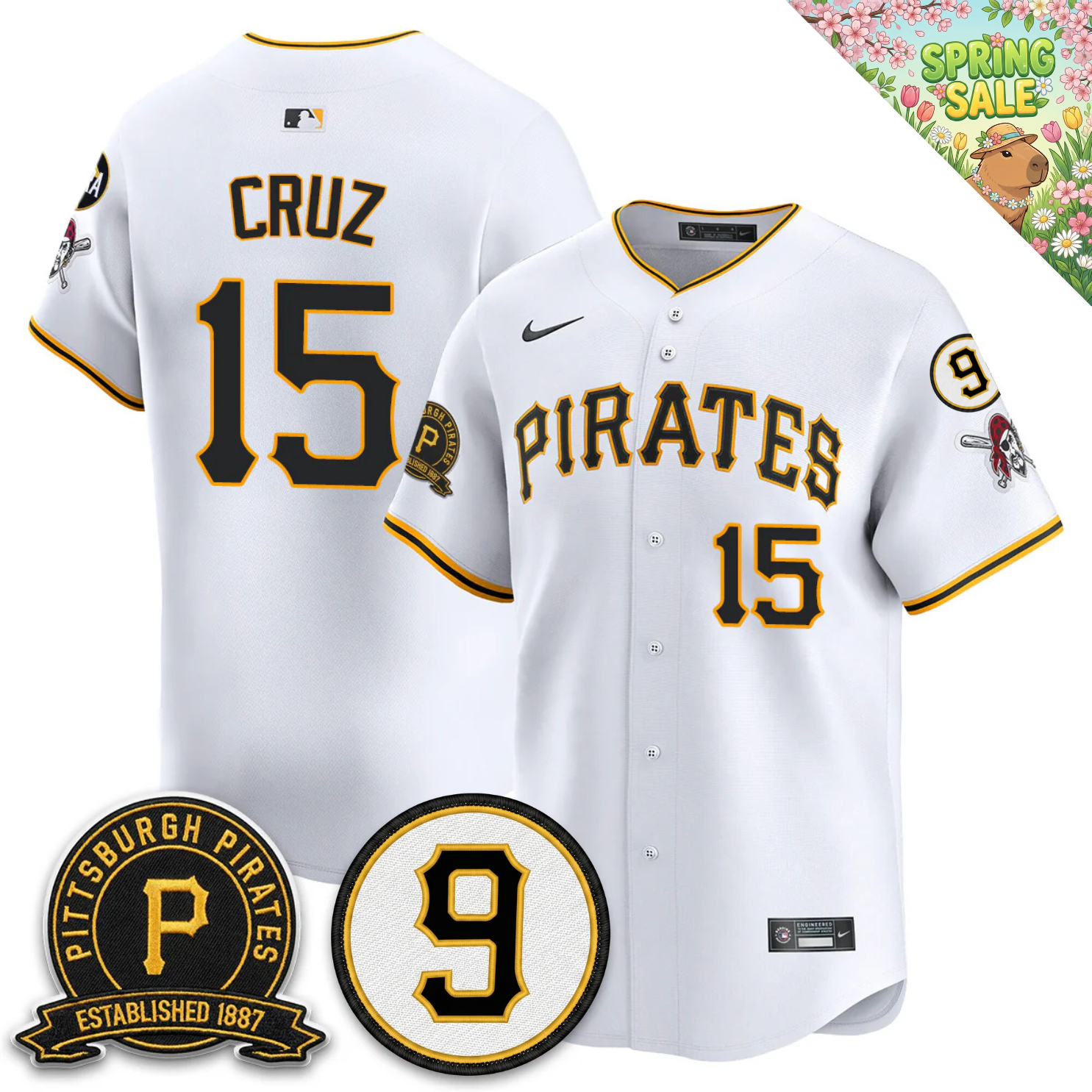 PIT Memories Vapor Limited Jersey - Bill Mazeroski & EST 1887 Patch - Stitched