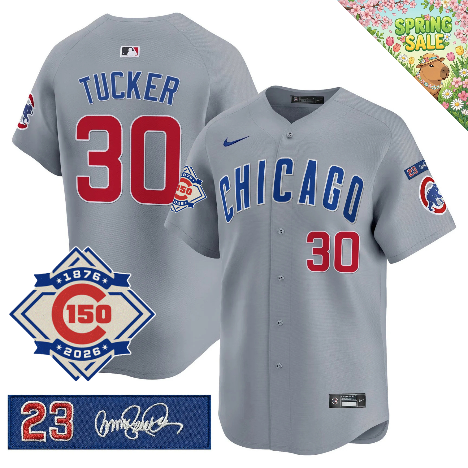 CHC 150th Anniversary & 'Ryne Sandberg Tribute' Limited Blue Jersey - Stitched