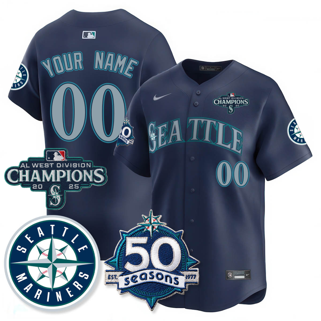 SEA Limited Teal Jersey - 50th Anniversary & AL West Division Champions - Stitched