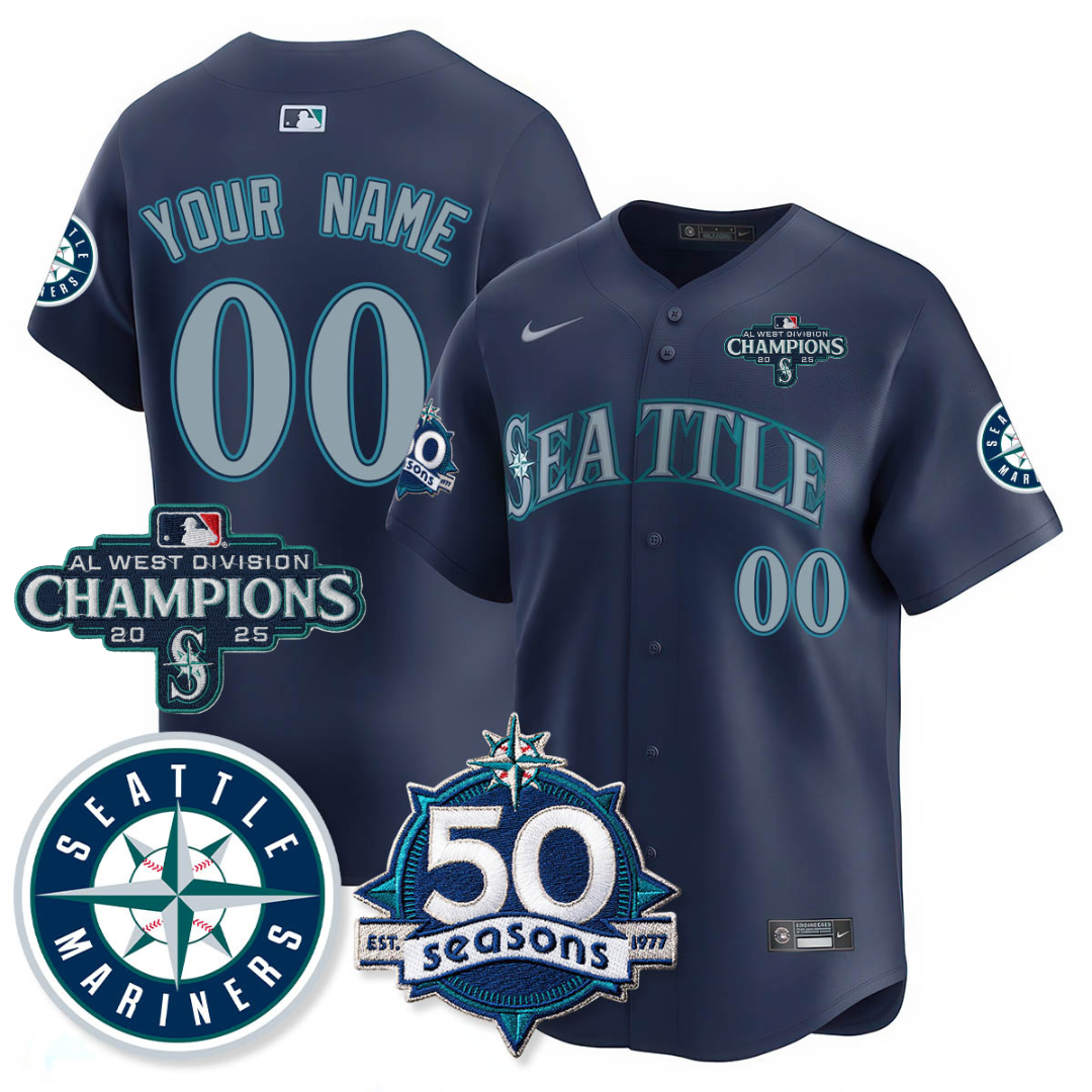 SEA Limited Teal Jersey - 50th Anniversary & AL West Division Champions - Stitched