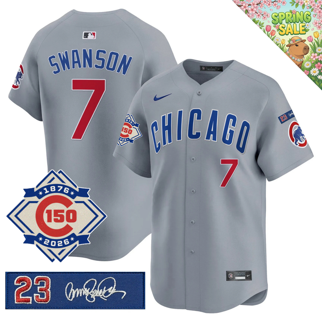 CHC 150th Anniversary & 'Ryne Sandberg Tribute' Limited Blue Jersey - Stitched