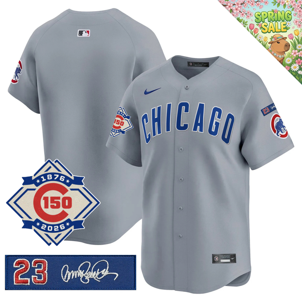 CHC 150th Anniversary & 'Ryne Sandberg Tribute' Limited Blue Jersey - Stitched