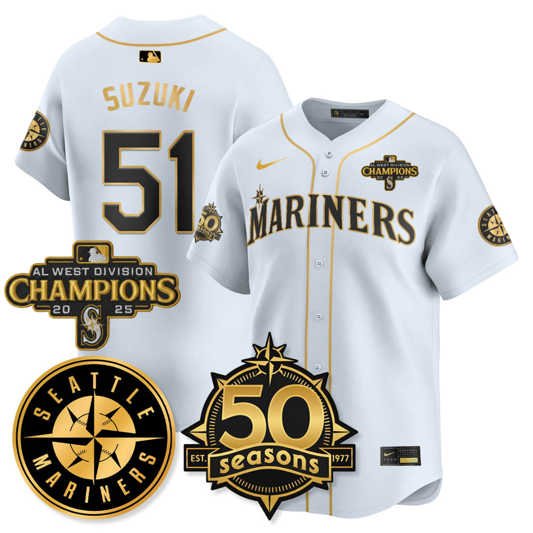 SEA Limited Teal Jersey - 50th Anniversary & AL West Division Champions - Stitched
