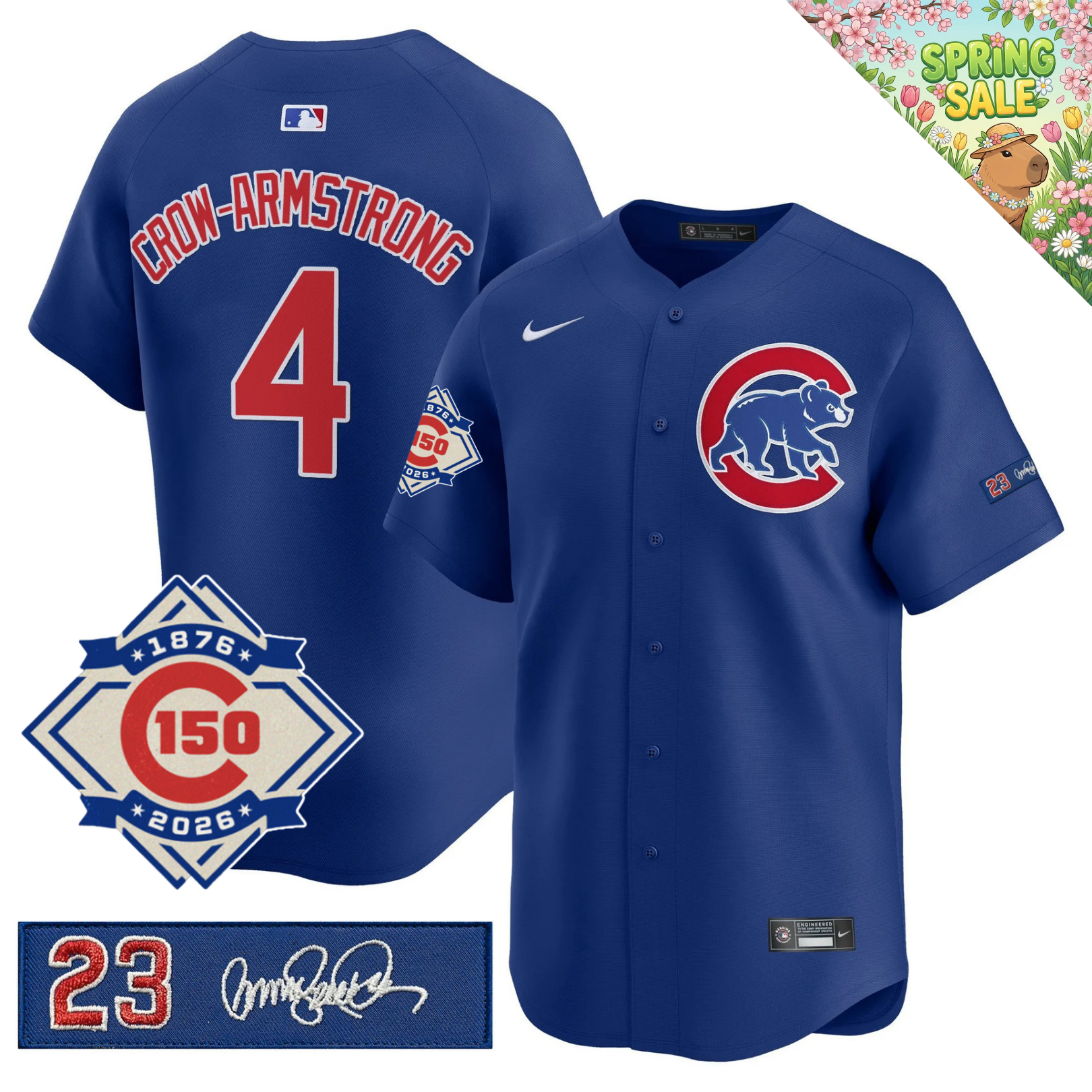 CHC 150th Anniversary & 'Ryne Sandberg Tribute' Limited Gold Jersey - Stitched
