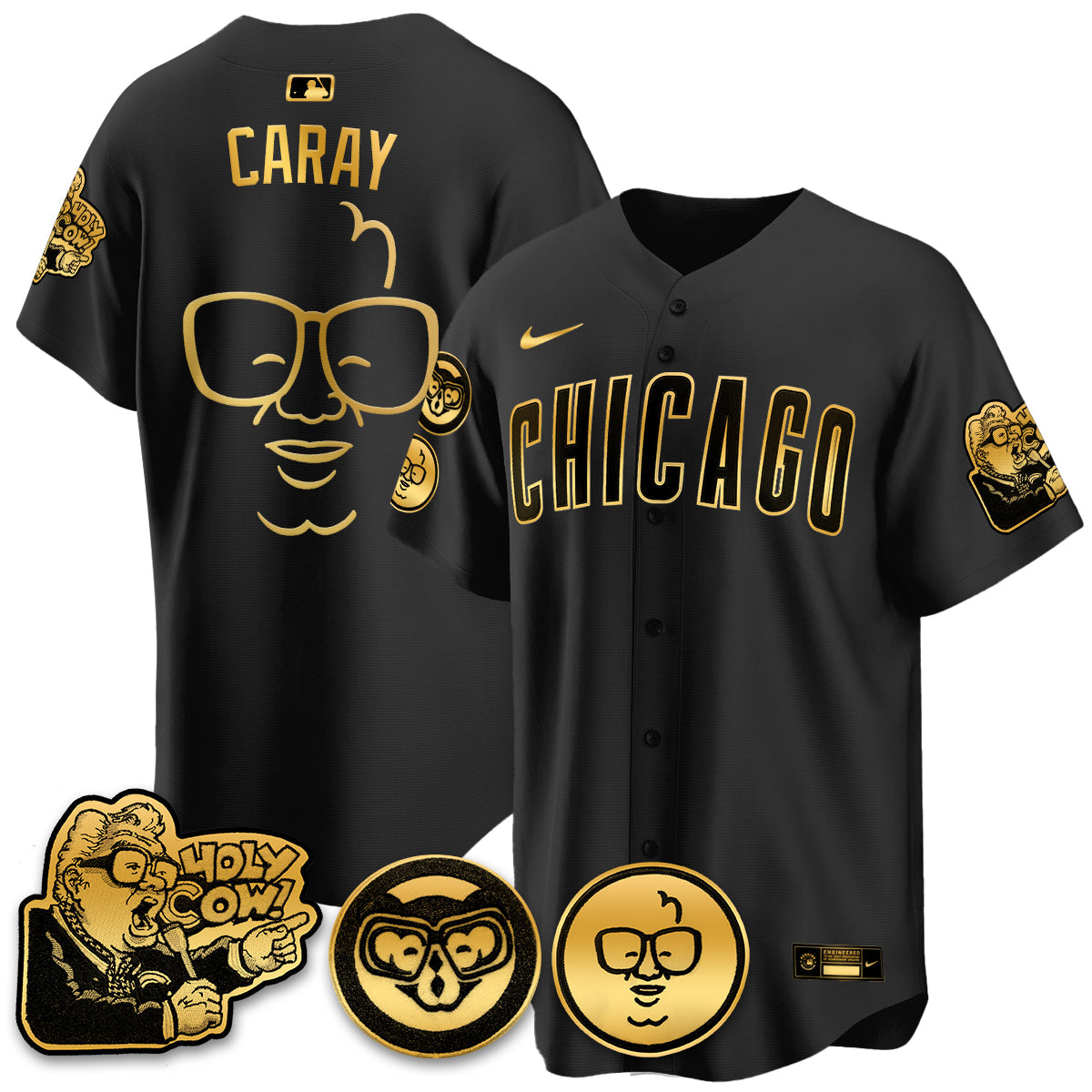 CHC Limited Jersey - Harry Caray "Holy Cow" Patch - All Stitched