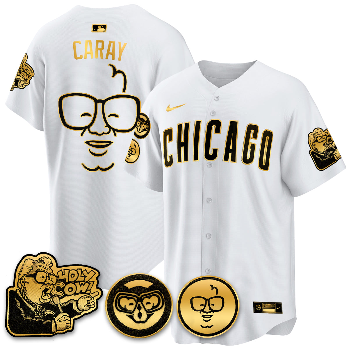 CHC Limited Jersey - Harry Caray "Holy Cow" Patch - All Stitched