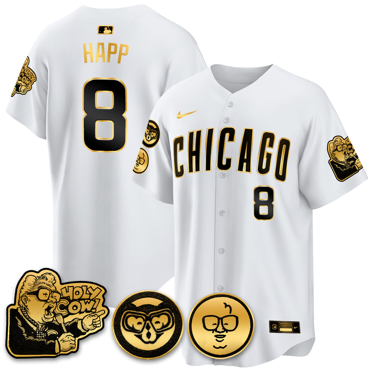 CHC Limited Jersey - Harry Caray "Holy Cow" Patch - All Stitched