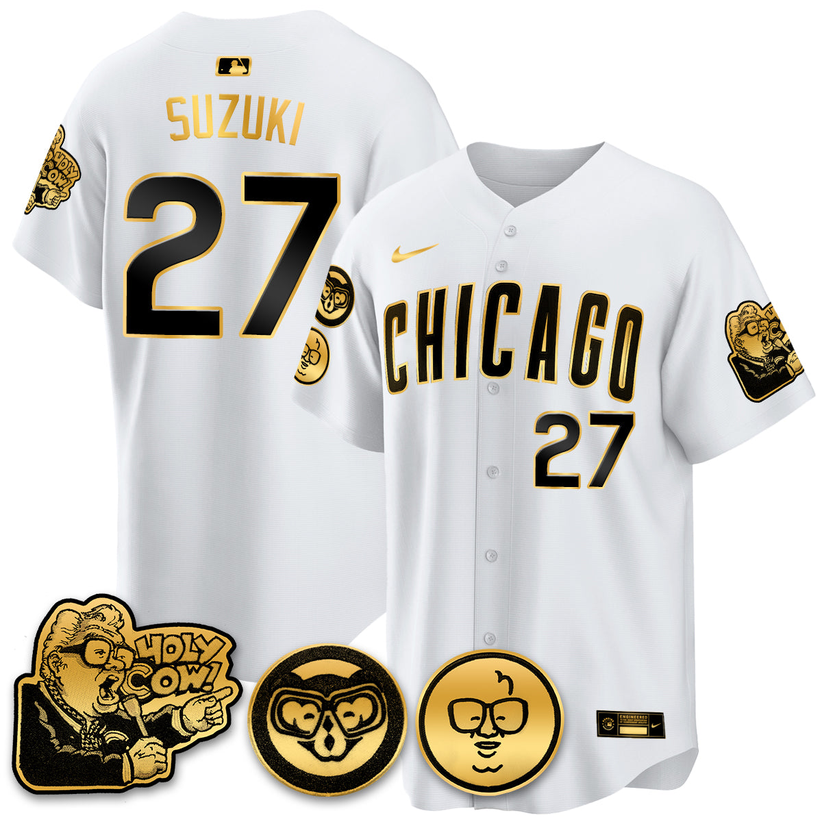 CHC Limited Jersey - Harry Caray "Holy Cow" Patch - All Stitched