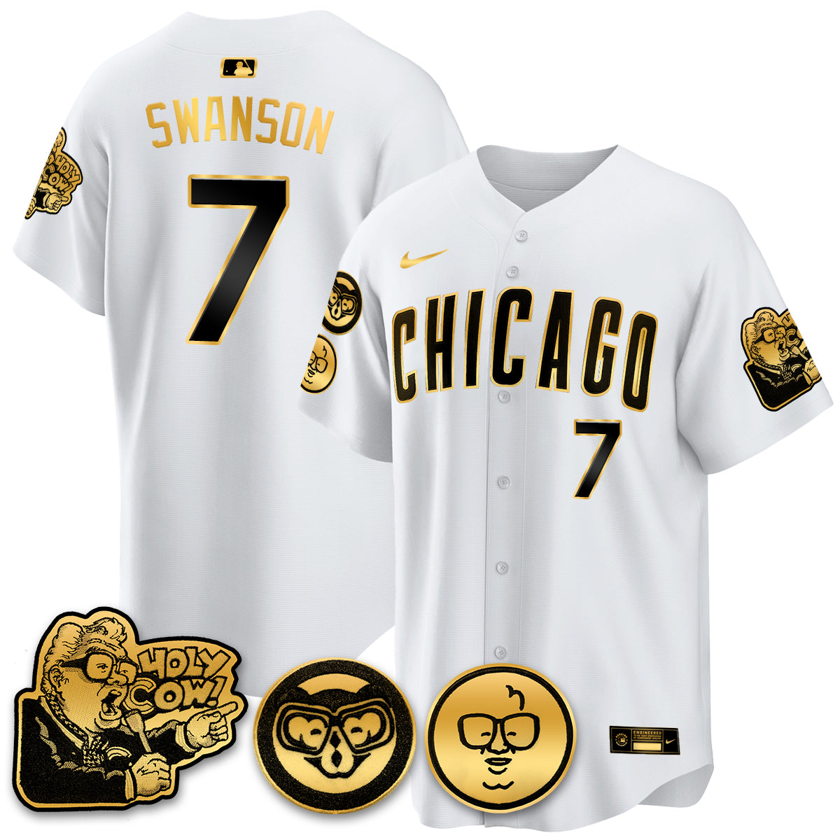 CHC Limited Jersey - Harry Caray "Holy Cow" Patch - All Stitched