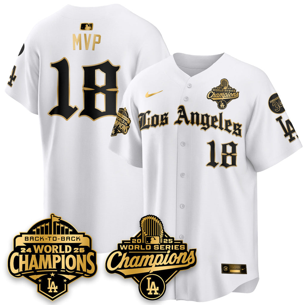 LAD 2025 World Series Champions Vapor Premier Limited Jersey - LA Gothic Edition - Stitched