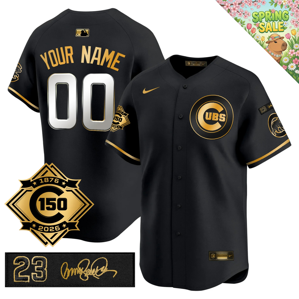 CHC 150th Anniversary & 'Ryne Sandberg Tribute' Limited Blue Jersey - Stitched