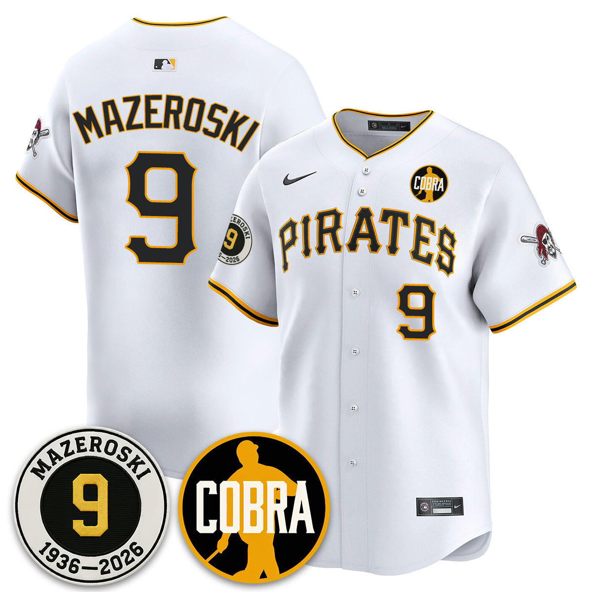 PIT Memories Vapor Limited Jersey - Bill Mazeroski Patch - Stitched