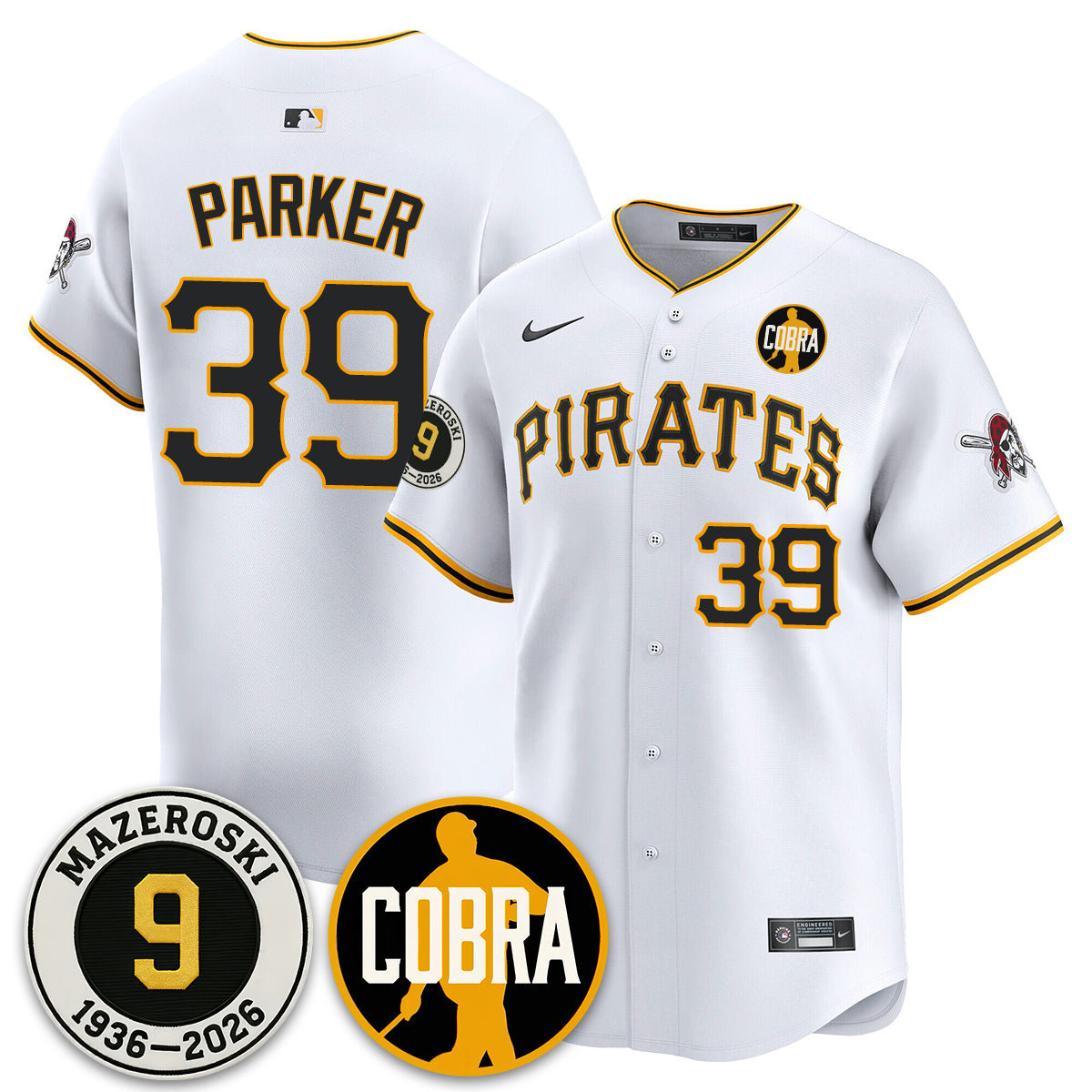 PIT Memories Vapor Limited Jersey - Bill Mazeroski Patch - Stitched