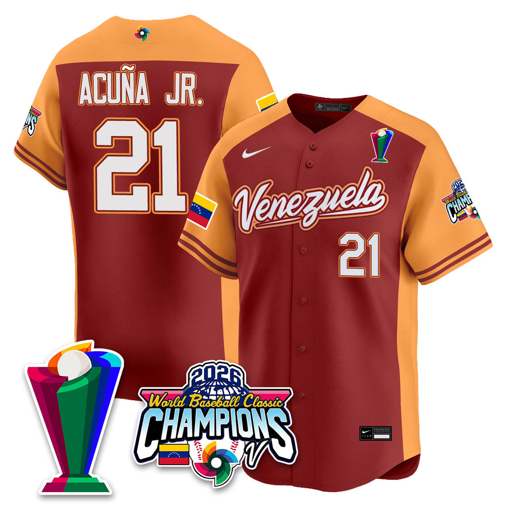Venezuela Baseball 2026 World Baseball Classic Champions Limited Jersey V2 - Stitched