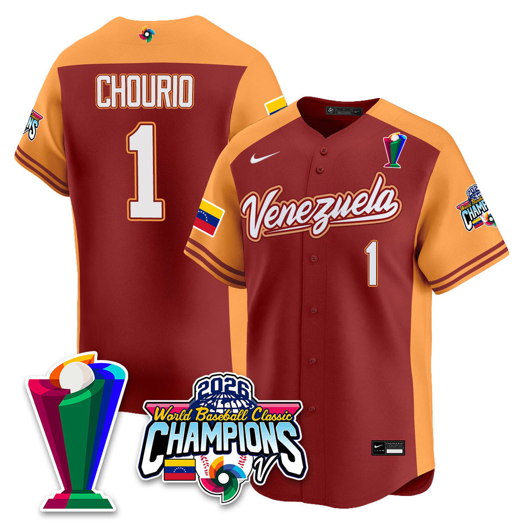 Venezuela Baseball 2026 World Baseball Classic Champions Limited Jersey V2 - Stitched