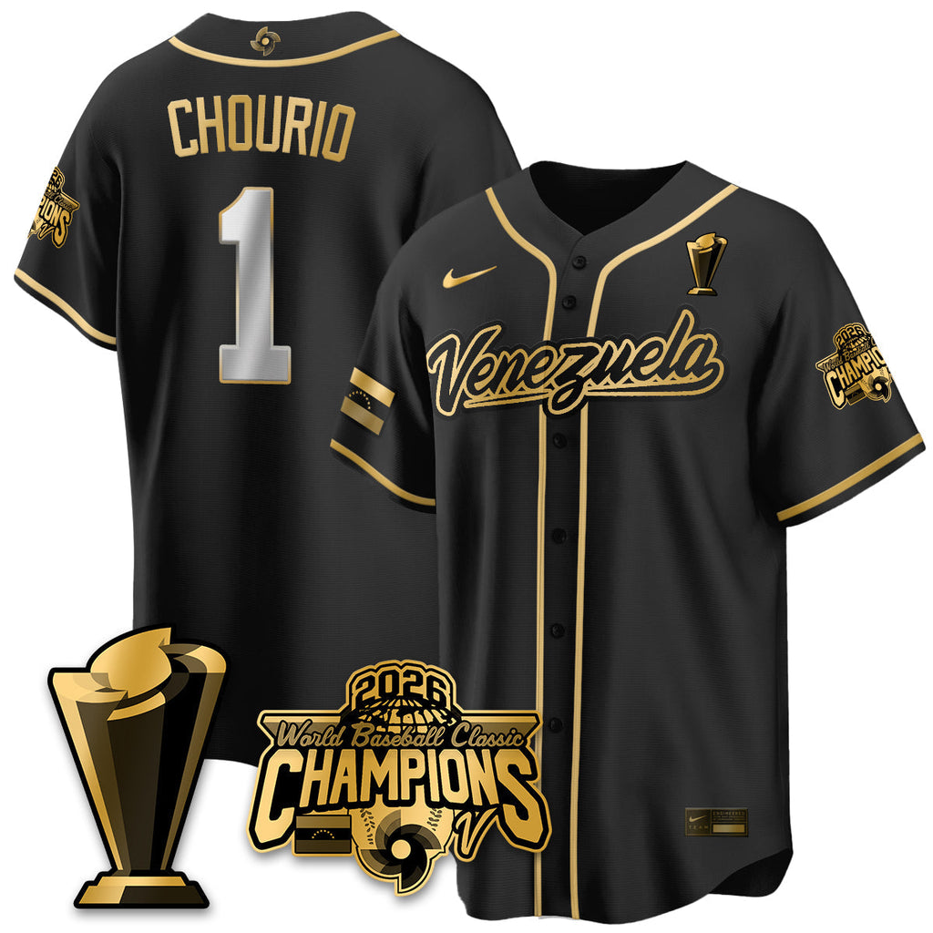 Venezuela Baseball 2026 World Baseball Classic Champions Limited Jersey V2 - Stitched