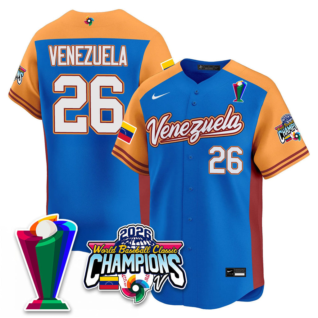 Venezuela Baseball 2026 World Baseball Classic Champions Limited Jersey V2 - Stitched