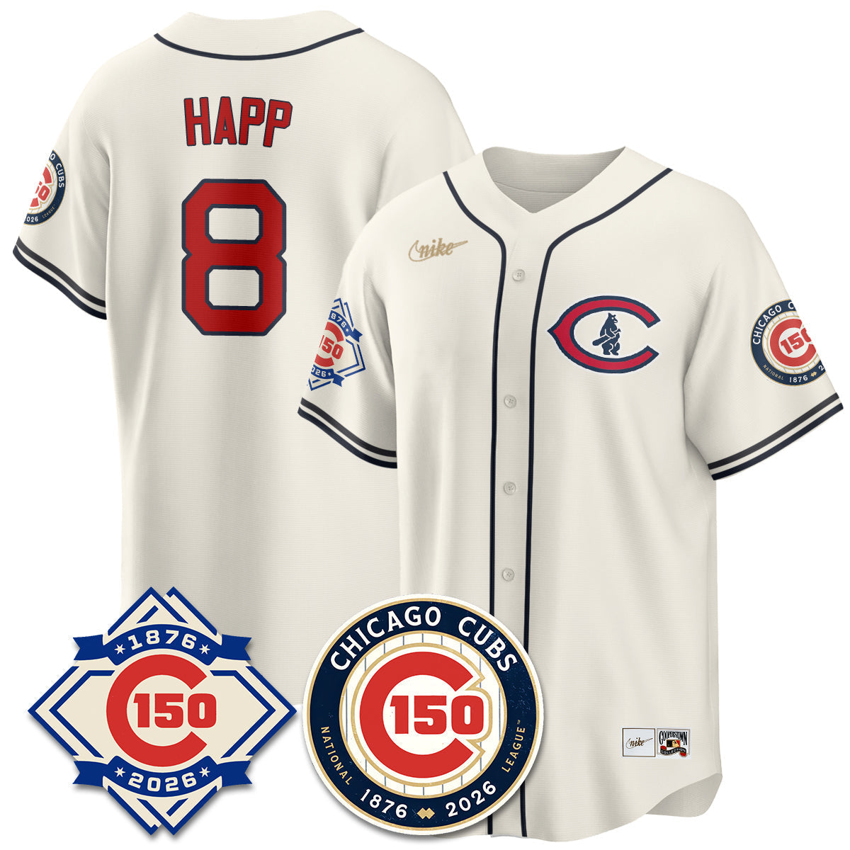 CHC Throwback Vapor Limited  Navy Jersey - 150th Anniversary - Stitched