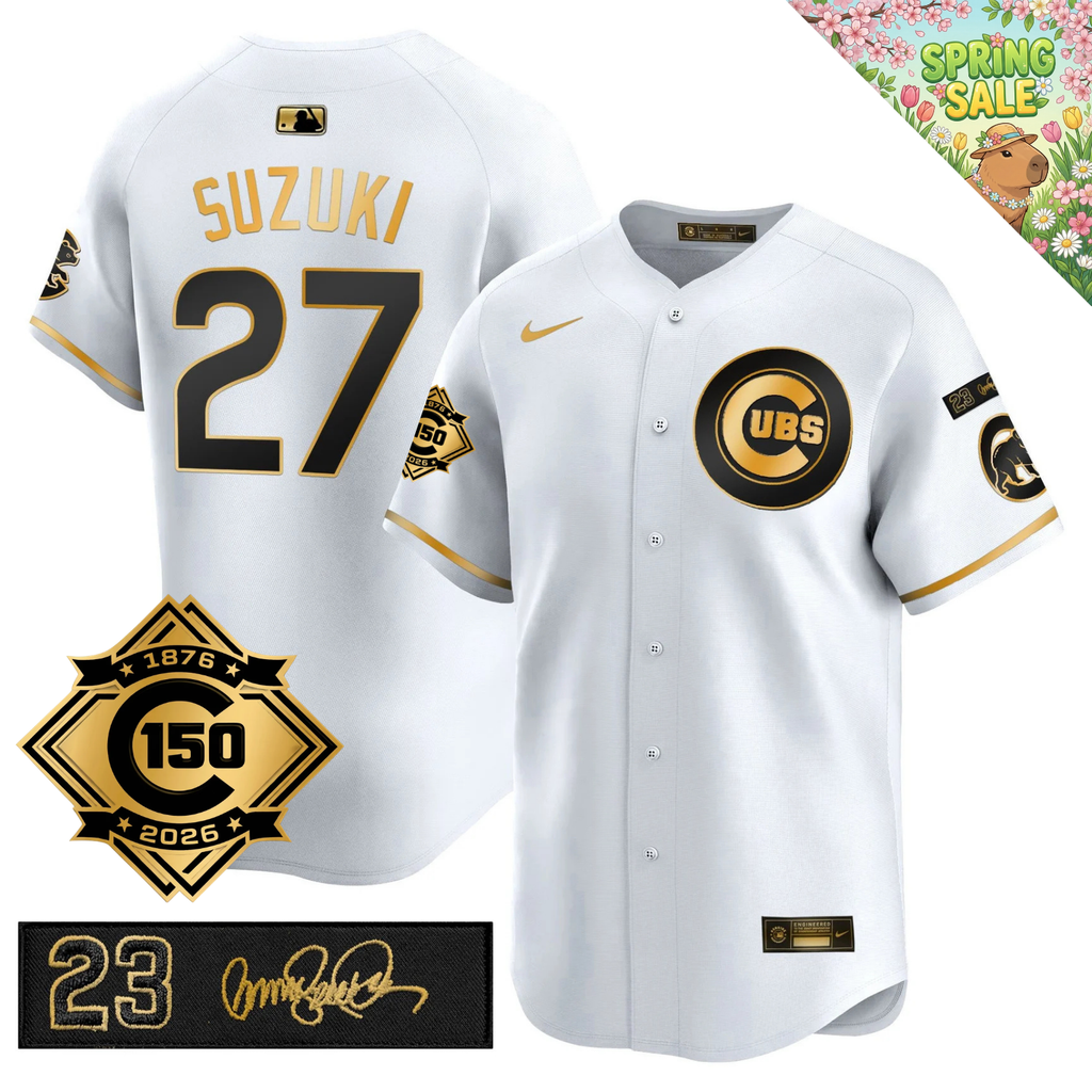 CHC 150th Anniversary & 'Ryne Sandberg Tribute' Limited Blue Jersey - Stitched