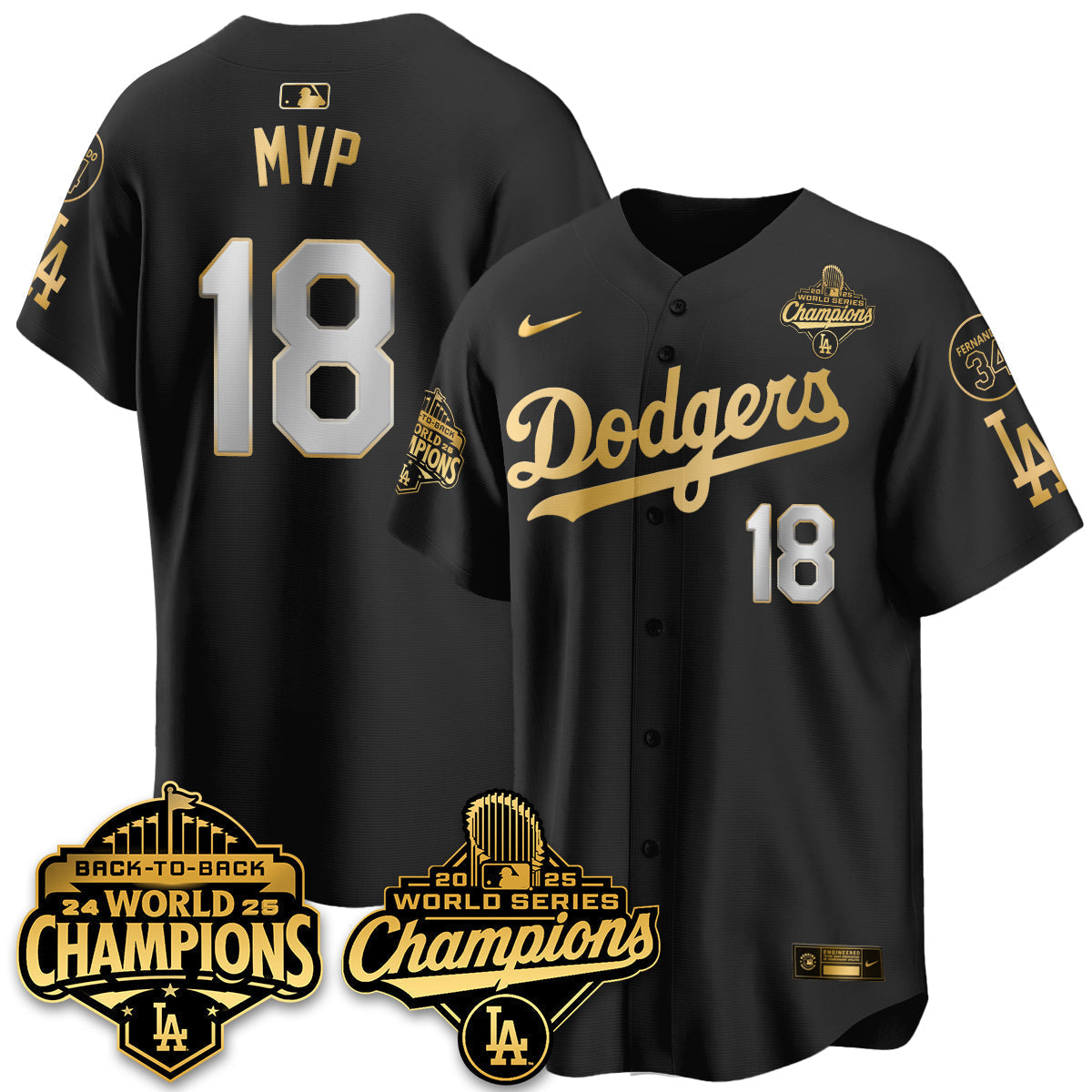 LAD 2025 World Series Champions Jersey - Stitched N2