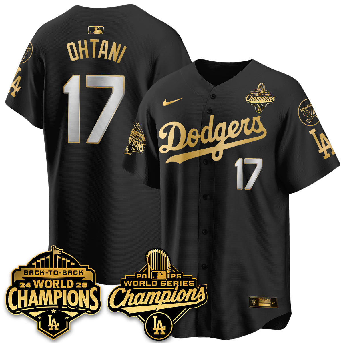 LAD 2025 World Series Champions Jersey - Stitched N2
