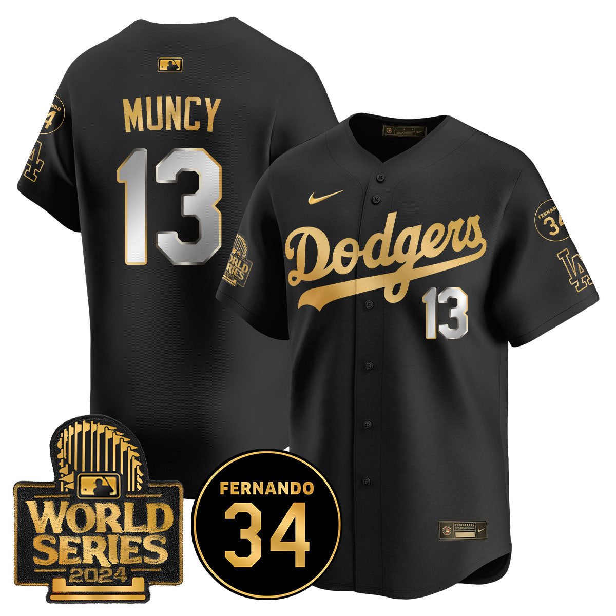 Dodgers Fernando Valenzuela Memorial Jersey - Stitched
