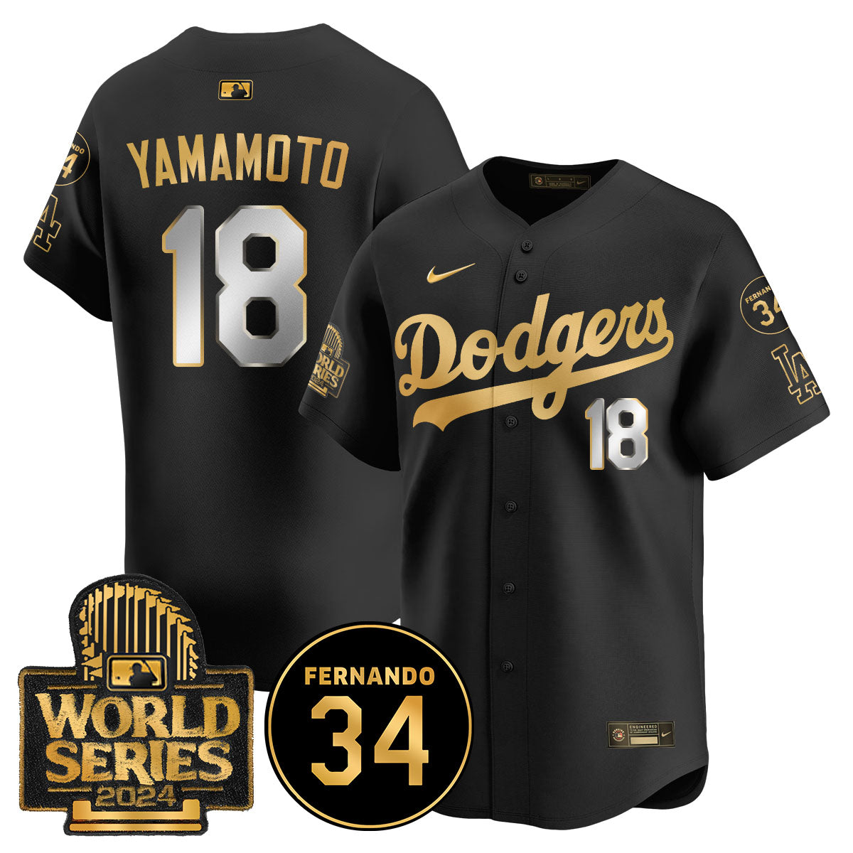 Dodgers Fernando Valenzuela Memorial Jersey - Stitched