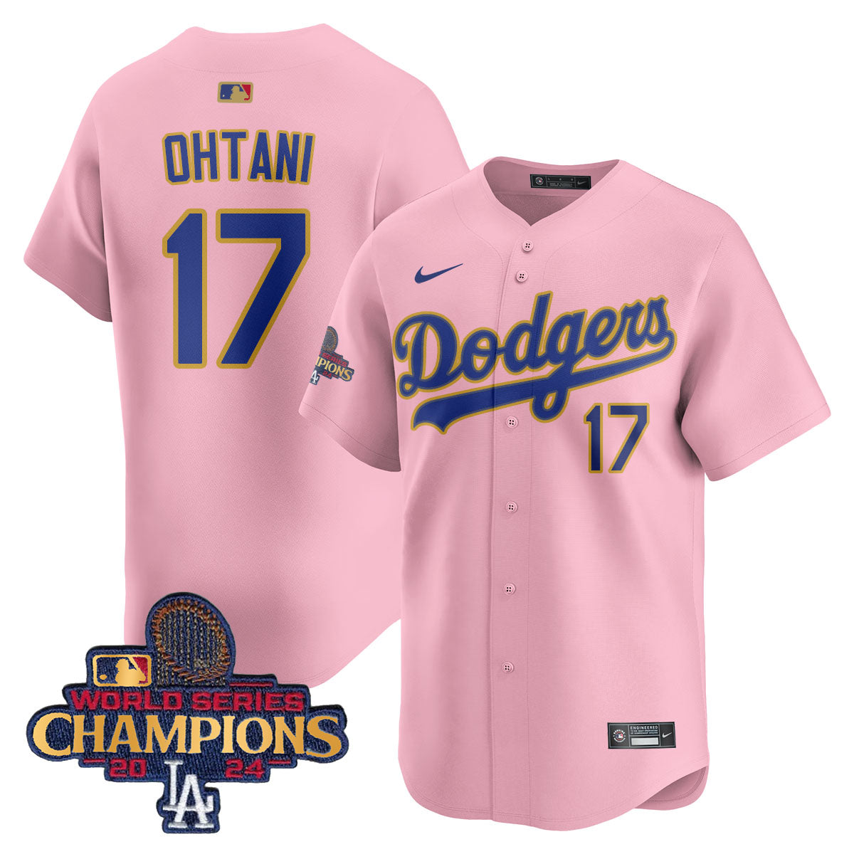 Dodgers 2025 Gold Vapor Premier Limited Jersey - Stitched