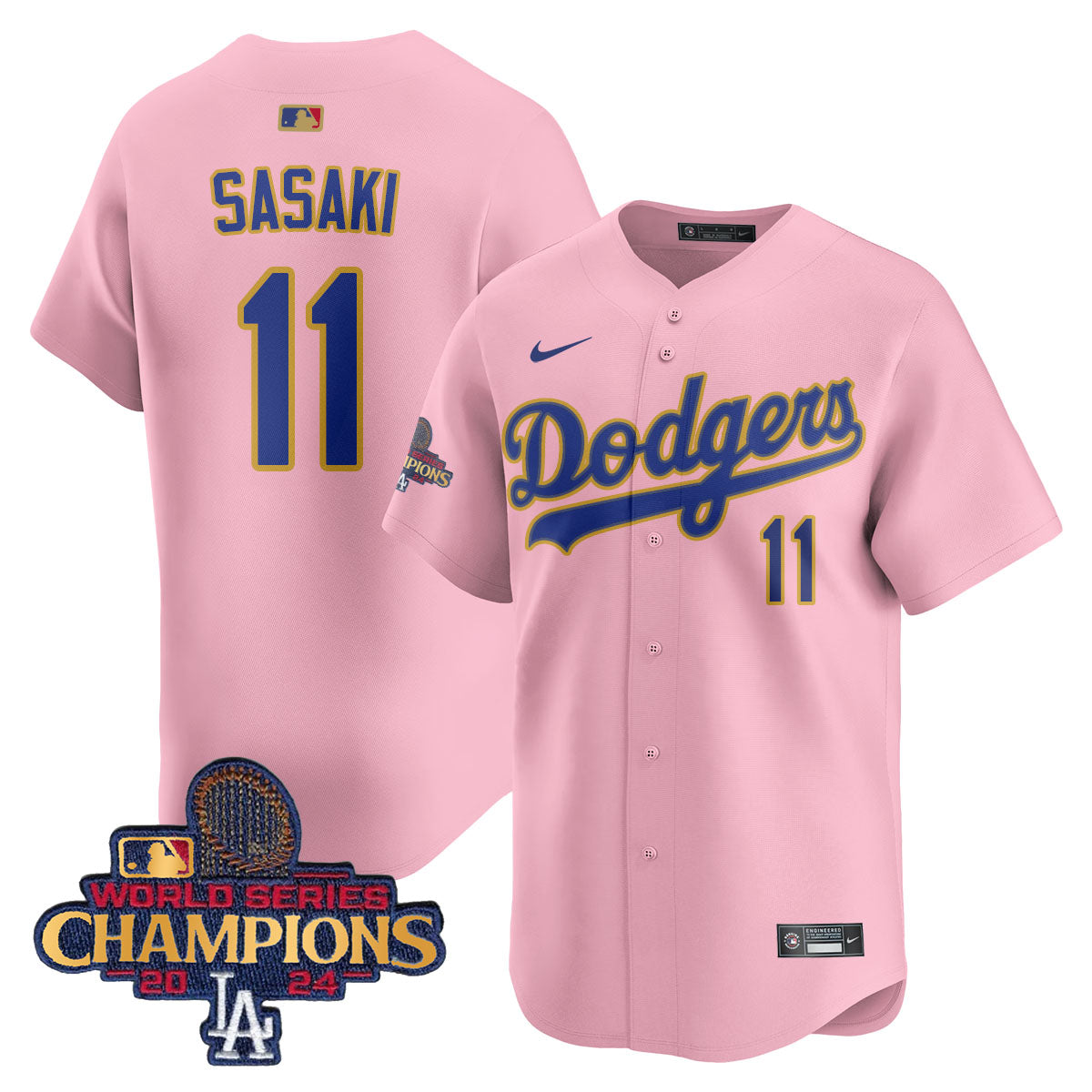 Dodgers 2025 Gold Vapor Premier Limited Jersey - Stitched