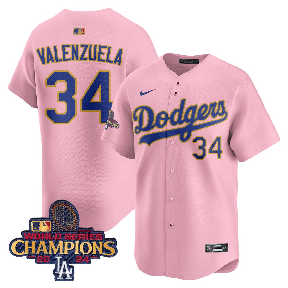 Dodgers 2025 Gold Vapor Premier Limited Jersey - Stitched