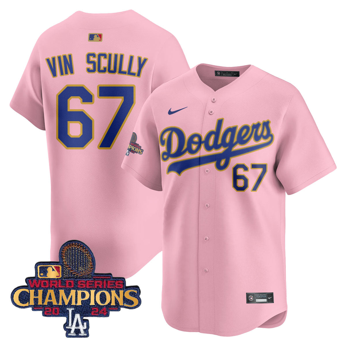 Dodgers 2025 Gold Vapor Premier Limited Jersey - Stitched