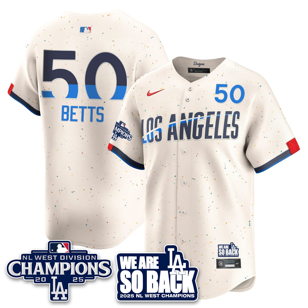 LAD 2025 NL West Division Champions Jersey - Stitched