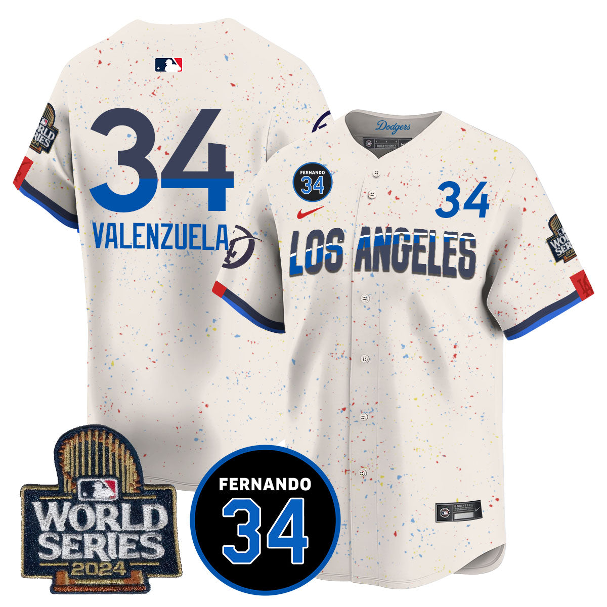 Dodgers Fernando Valenzuela Memorial Jersey - Stitched