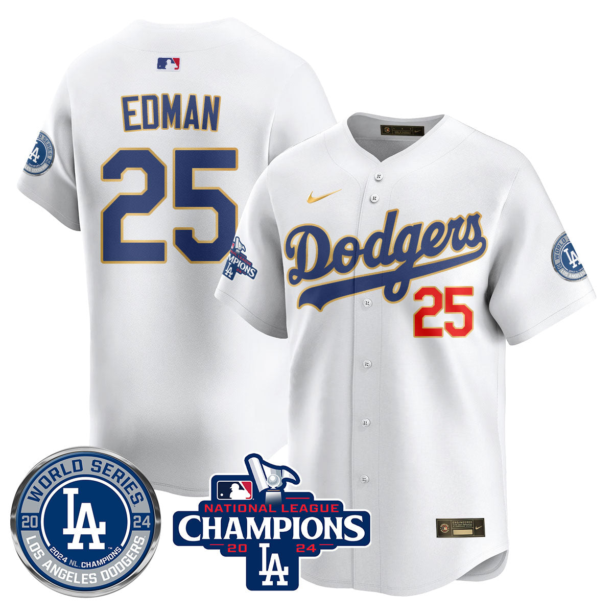 LAD World Series NL Champions Jersey - Stitched