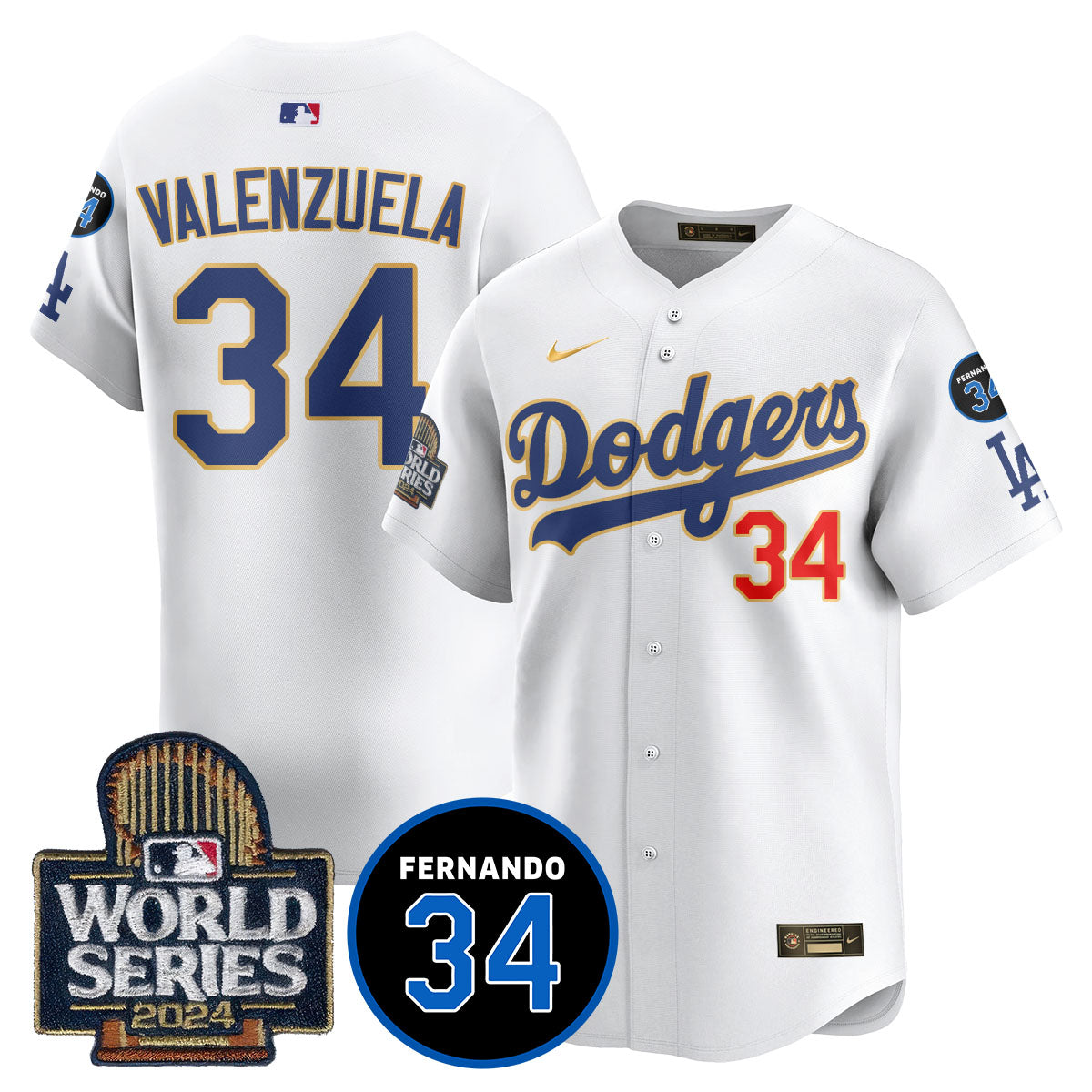 Dodgers Fernando Valenzuela Memorial Jersey - Stitched