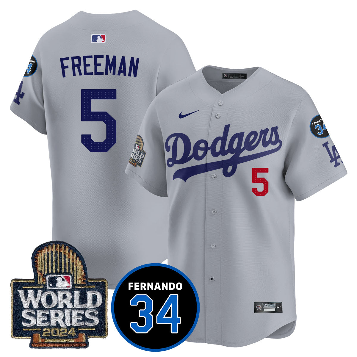 Dodgers Fernando Valenzuela Memorial Jersey - Stitched