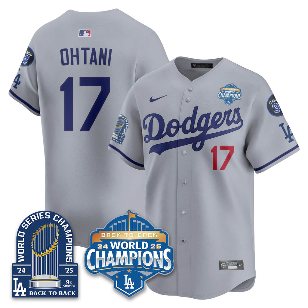 LAD 2025 World Series Champions  Gold Jersey - 9x Champs - Stitched