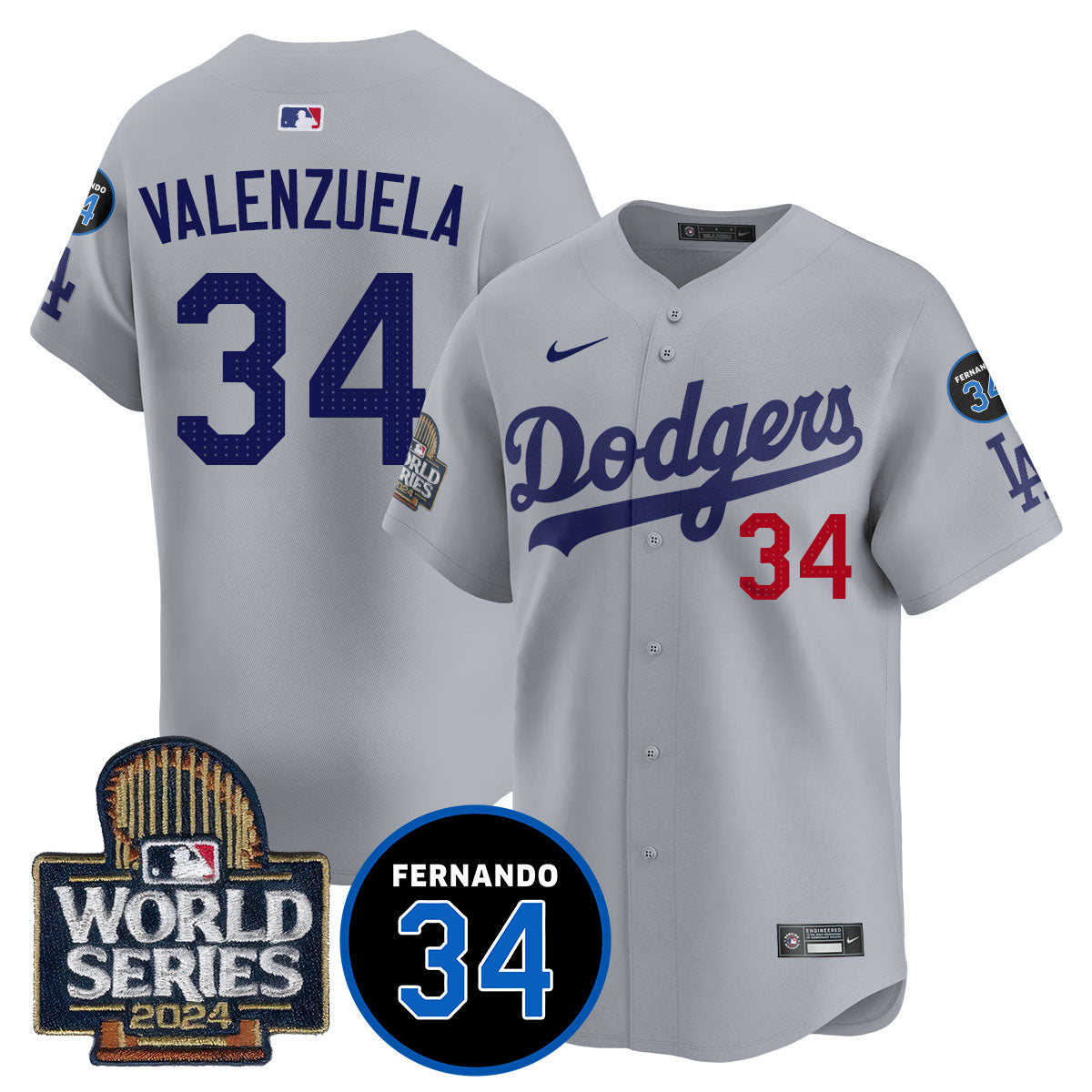 Dodgers Fernando Valenzuela Memorial Jersey - Stitched