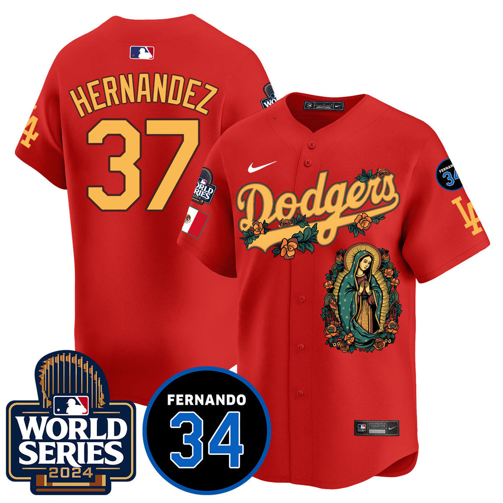 Dodgers Guadalupe - Fernando Valenzuela Memorial Jersey - Stitched