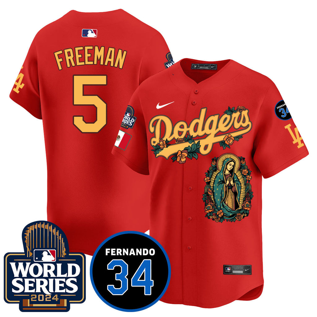 Dodgers Guadalupe - Fernando Valenzuela Memorial Jersey - Stitched