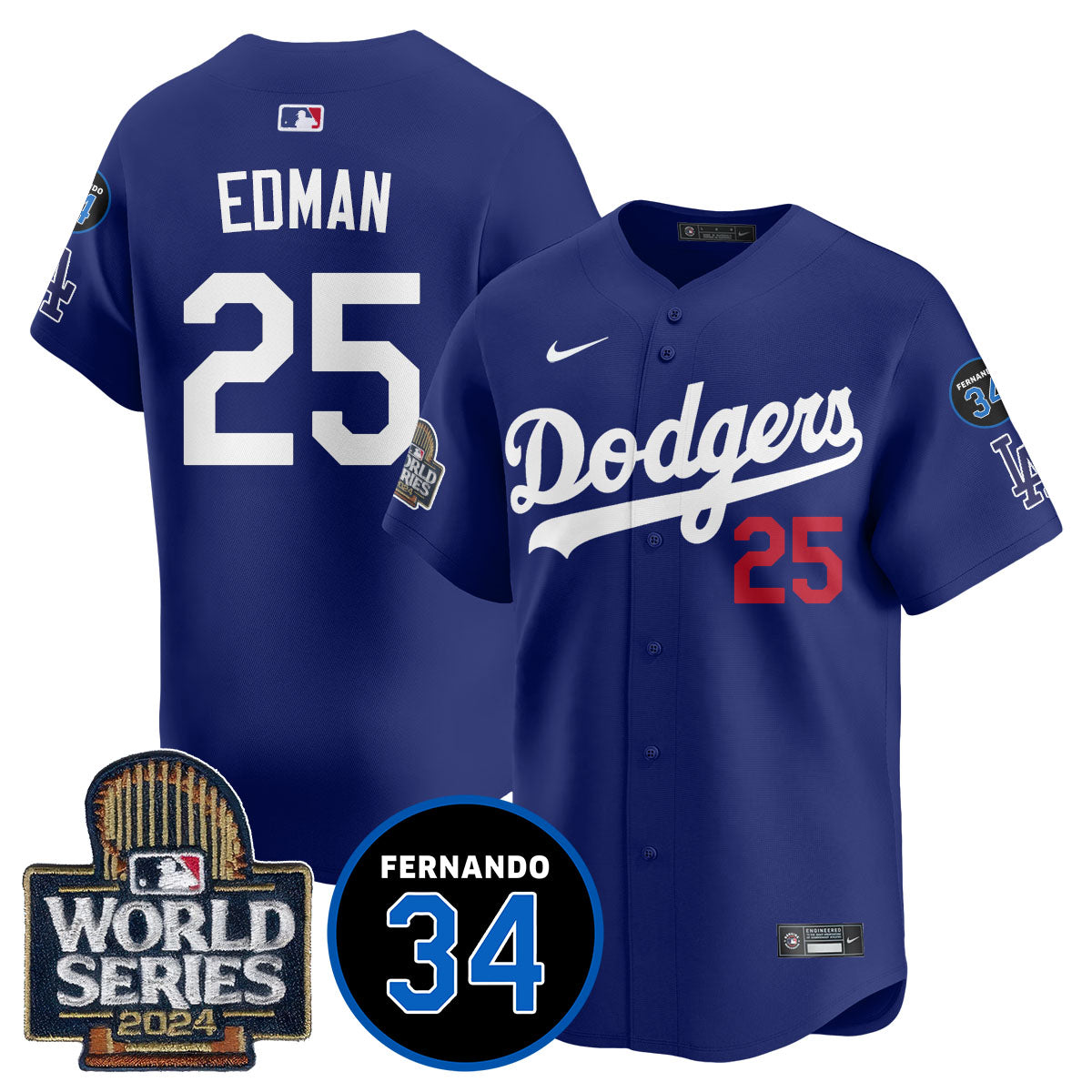 Dodgers Fernando Valenzuela Memorial Jersey - Stitched