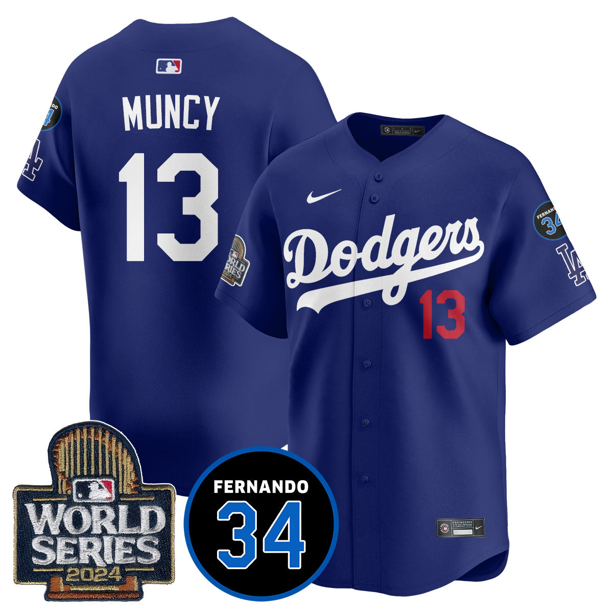 Dodgers Fernando Valenzuela Memorial Jersey - Stitched