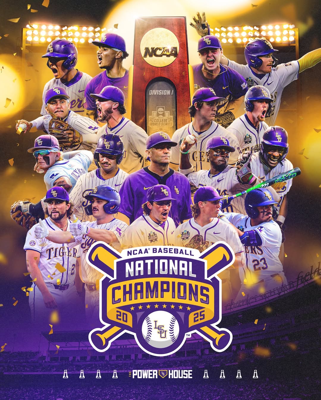 LSU 24/25 Jersey - 2025 College World Series Patch - Stitched