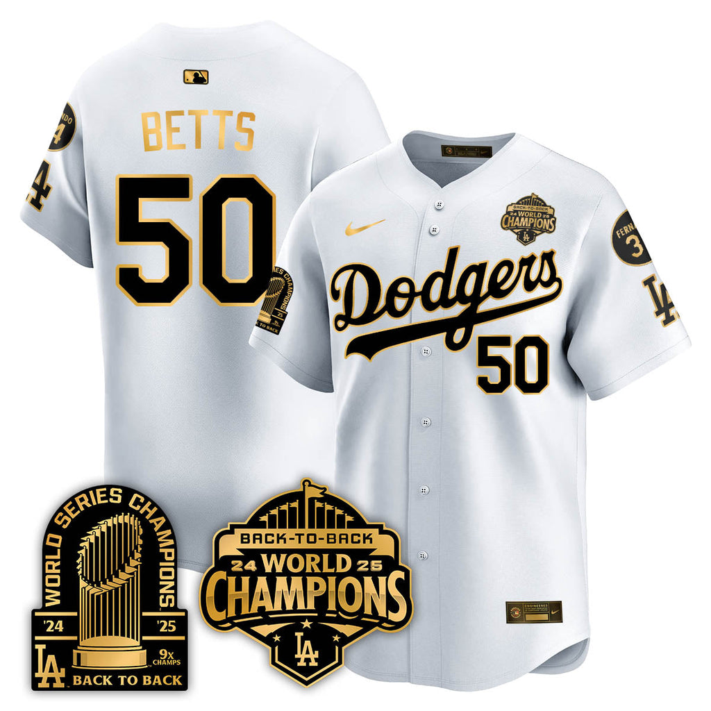 LAD 2025 World Series Champions Jersey - 9x Champs - Stitched