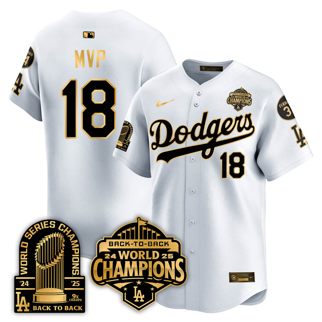 LAD 2025 World Series Champions Jersey - 9x Champs - Stitched