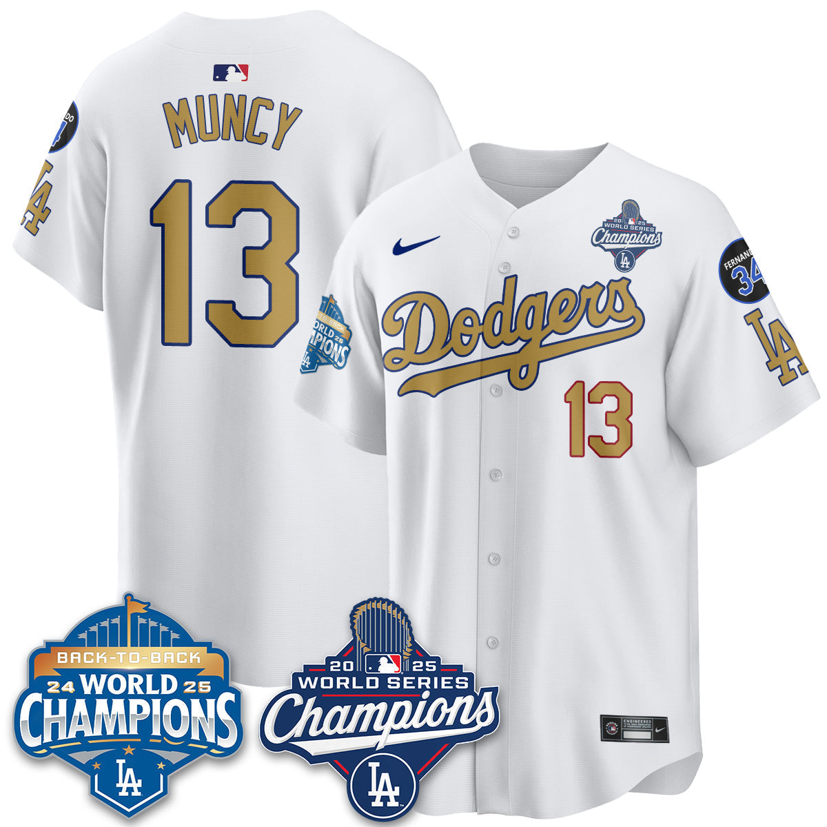LAD 2025 World Series Champions Jersey - Stitched N2