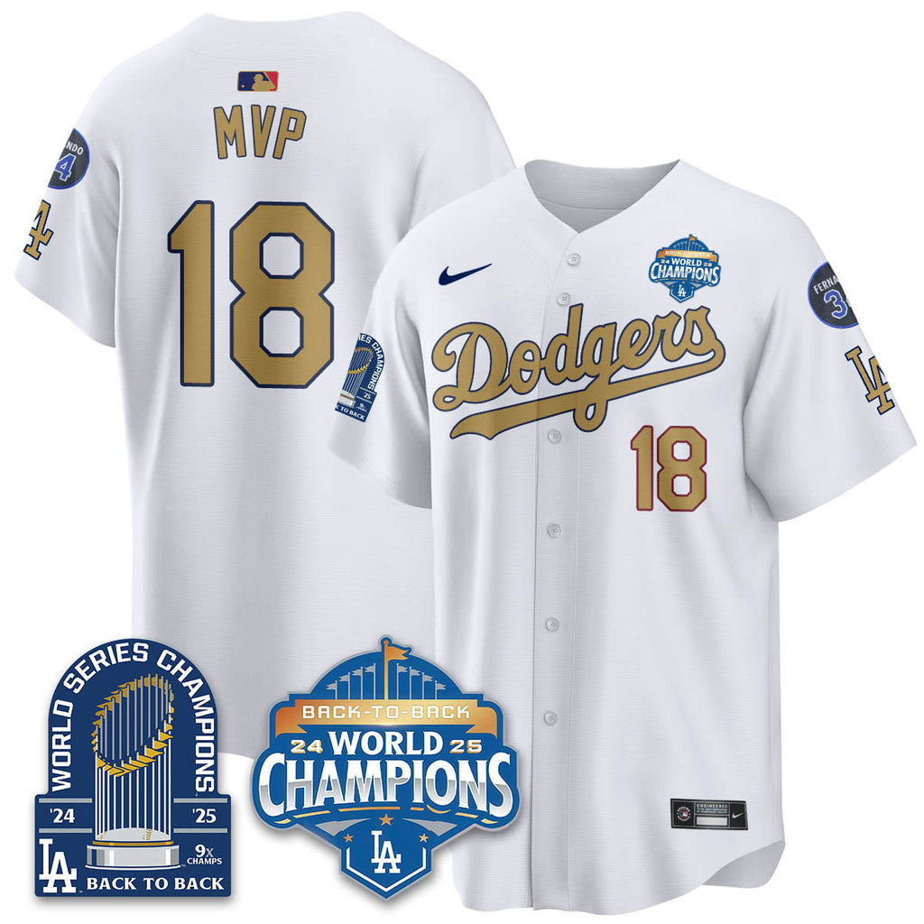 LAD 2025 World Series Champions Jersey - 9x Champs - Stitched