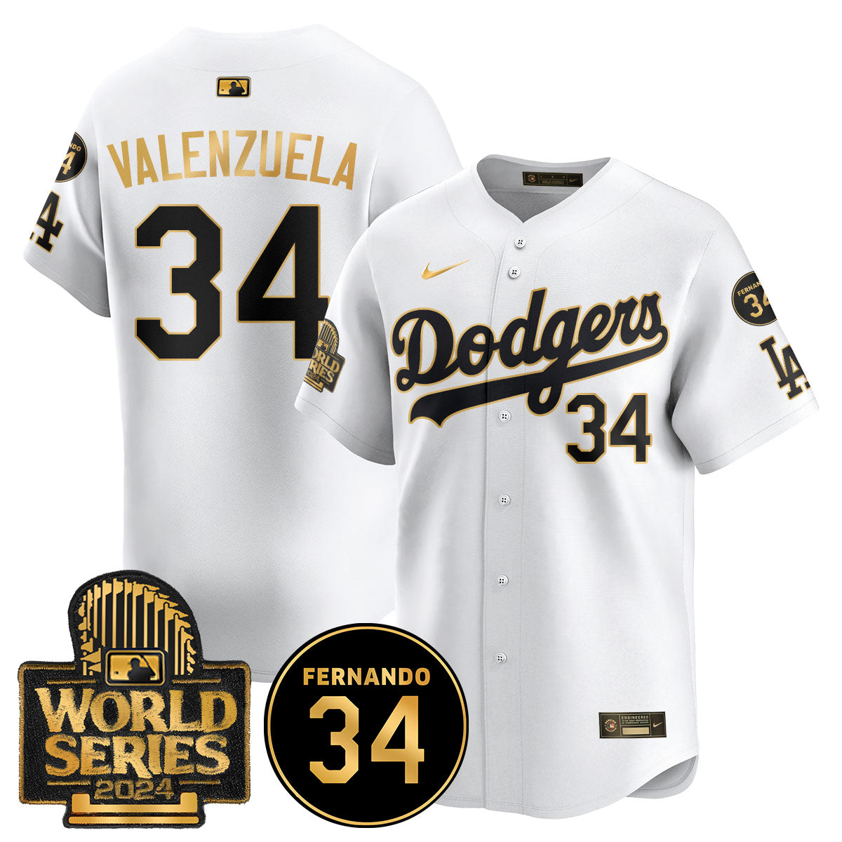 Dodgers Fernando Valenzuela Memorial Jersey - Stitched