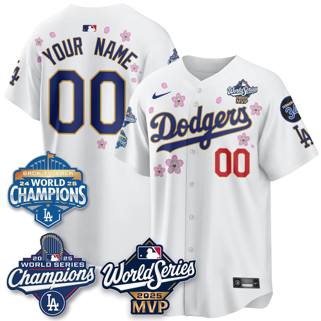 Yoshinobu Yamamoto LAD 2025 World Series MVP Jersey - Stitched