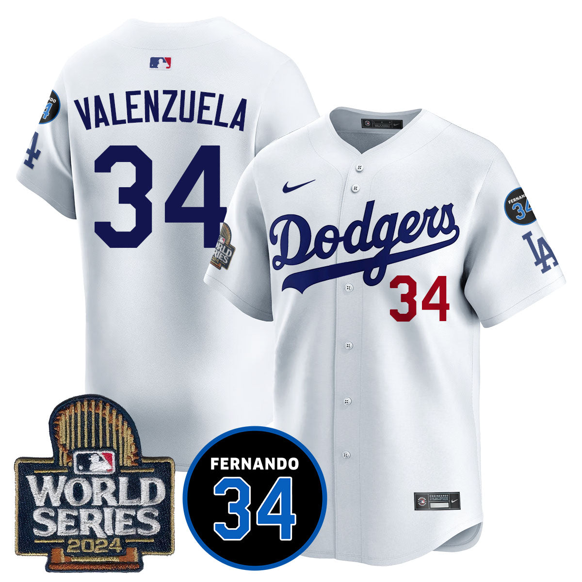 Dodgers Fernando Valenzuela Memorial Jersey - Stitched